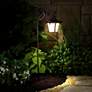 Kichler Cotswold Lantern Style Aged Bronze Path Light in scene