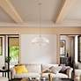 Thumbnail1 of Monroe 24" Wide Antique Brass Triple Drum Pendant Light in scene