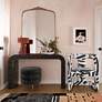 Thumbnail1 of TOV Ada 26" Wide Modern Black and White Velvet Sculpture Accent Chair in scene