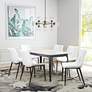 1_Zuo Magnus 21 1/4" Wide White Faux Leather Dining Chairs Set of 2 in scene