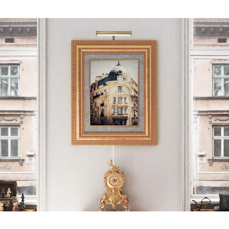Image 1 Westinghouse 7 1/4" Wide Antique Brass Plug-In Picture Light in scene