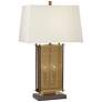 9D153 - Antique Brass Table Lamp with Nightlights