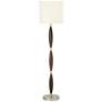 9D392 - Chocolate Brown and Brushed Nickel Floor Lamp