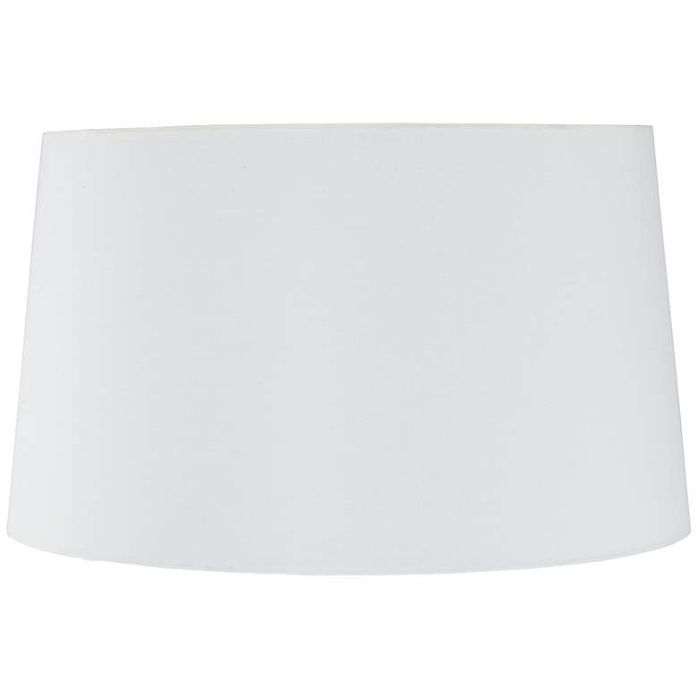 Image 1 9F006 -  15x17x10 inchH Drum Tapered Shade - White Sandstone