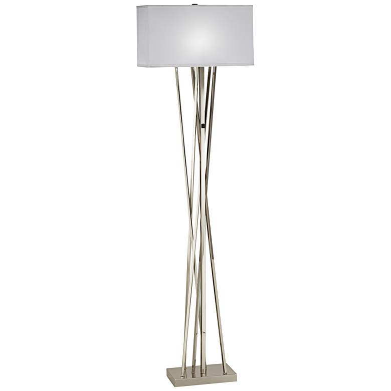 Image 1 9F052 - Brushed Nickel/Brushed Metal Triple X Floor Lamp
