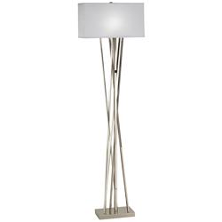 9F052 - Brushed Nickel/Brushed Metal Triple X Floor Lamp