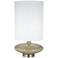 9F261 - Painted Glass and Brushed Nickel Table Lamp