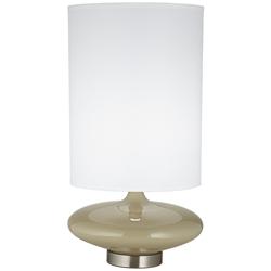 9F261 - Painted Glass and Brushed Nickel Table Lamp
