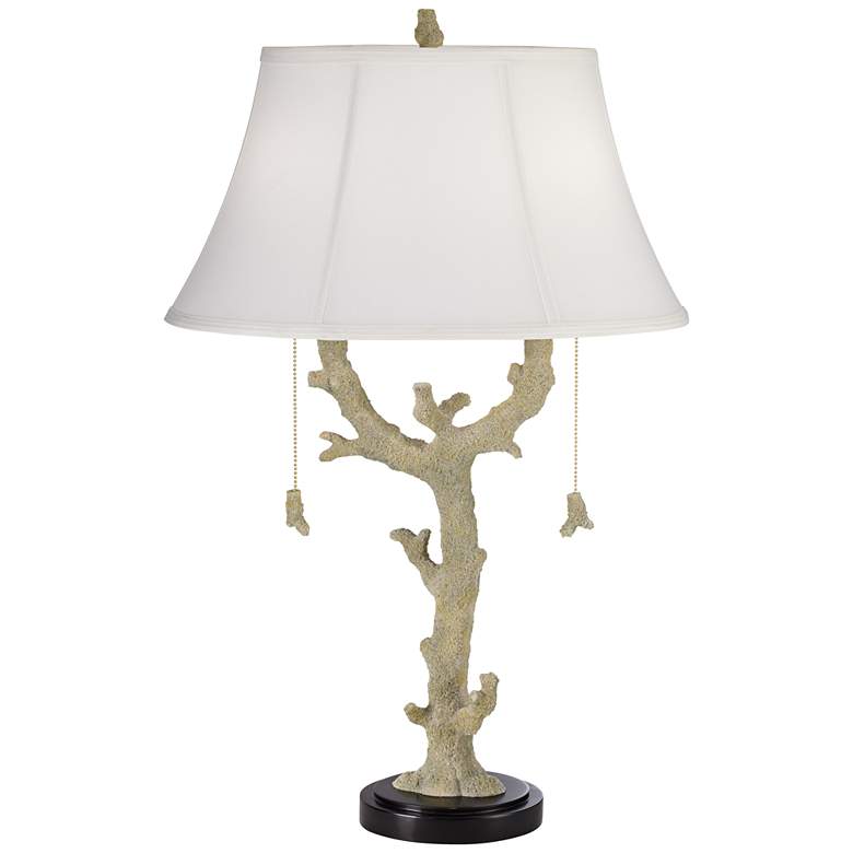 Image 1 9F274 - Off-White Coral Motif Table Lamp