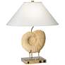 9F278 - Ammonite Peach Rose and Gold Work Station Table Lamp