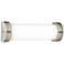 9F358 - Brushed Nickel Metal and Frosted Acrylic Bath Light