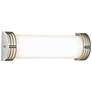 9F358 - Brushed Nickel Metal and Frosted Acrylic Bath Light