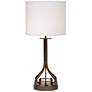 9G248 - Dark Rust Finish Table Lamp with Round Base