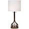 9G248 - Dark Rust Finish Table Lamp with Round Base