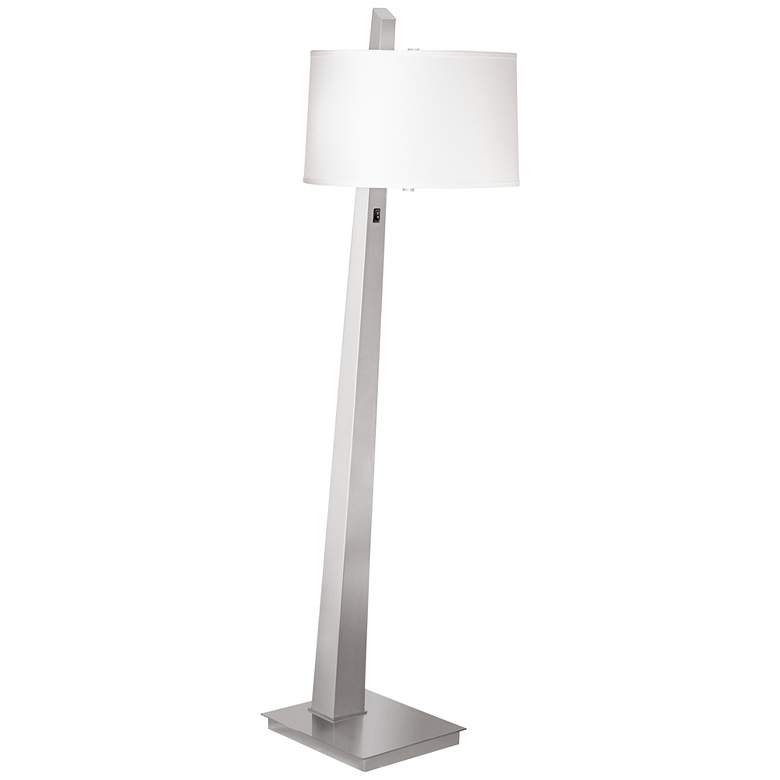 Image 1 9G394 - Brushed Nickel/ Steel Metal /Acrylic Floor Lamp