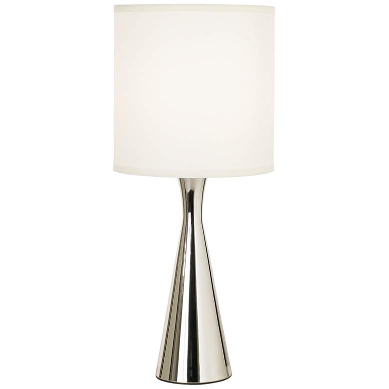 Image 1 9G453 - Polished Nickel Metal Table Lamp w/ Trumpet Base