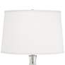 9G588 - Brushed Nickel Glass Table Lamp w/ Workstation