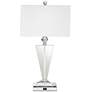9G600 - Brushed Nickel and Crystal Table Lamp w/ Workstation