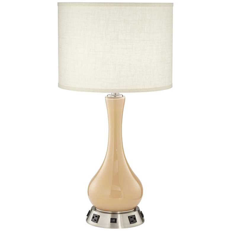 Image 1 9G608 - Sand Glass Table Lamp with USB Ports
