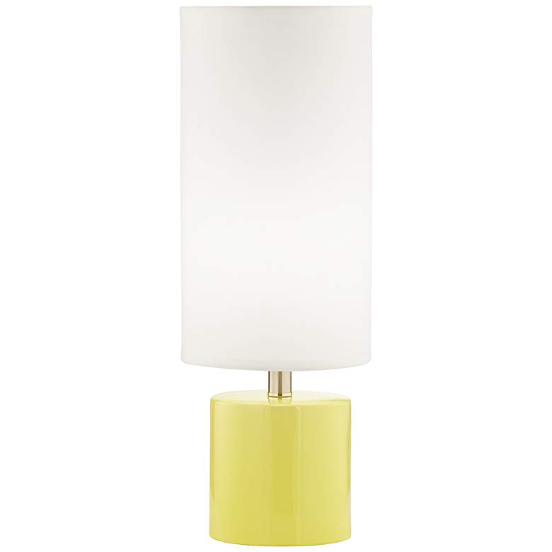 Image 1 9G617 - Yellow Ceramic and Metal Accent Table Lamp
