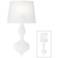 9G629 - Glossy White Wavy Textured Wall Sconce