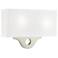 9G638 - Brushed Steel Two-Light Wall Sconce with Linen Shade