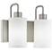 9G647 - Brushed Nickel Metal Two-Light Wall Sconce