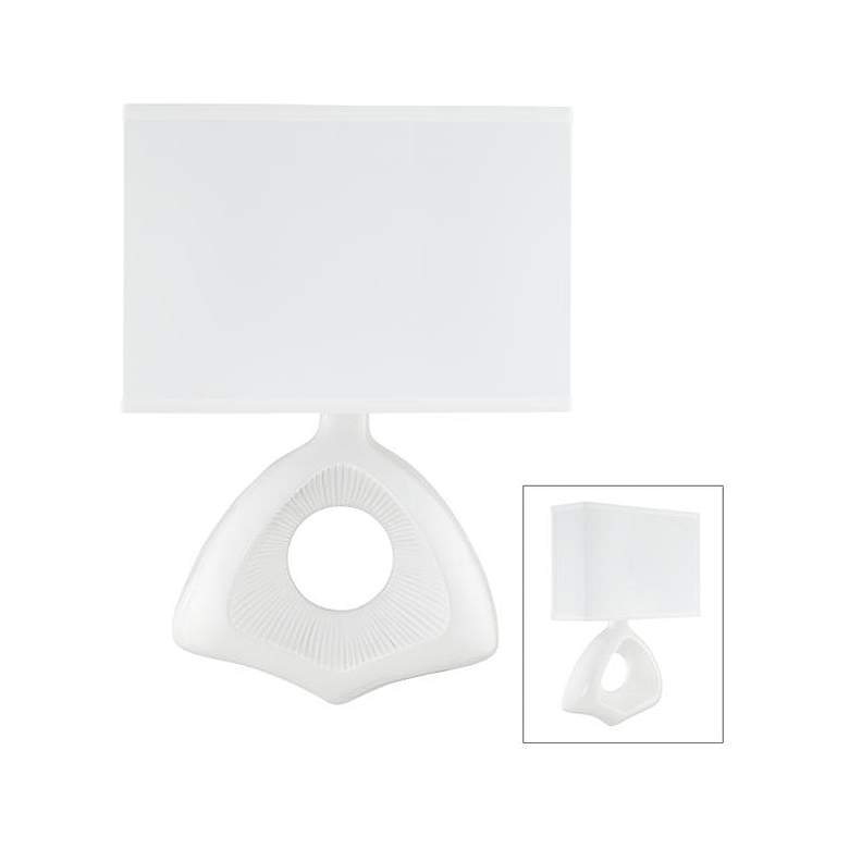 Image 1 9G655 - Gloss White Metal Plate Wall Sconce