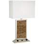 9G705 - Banana Fiber Table Lamp with Outlets