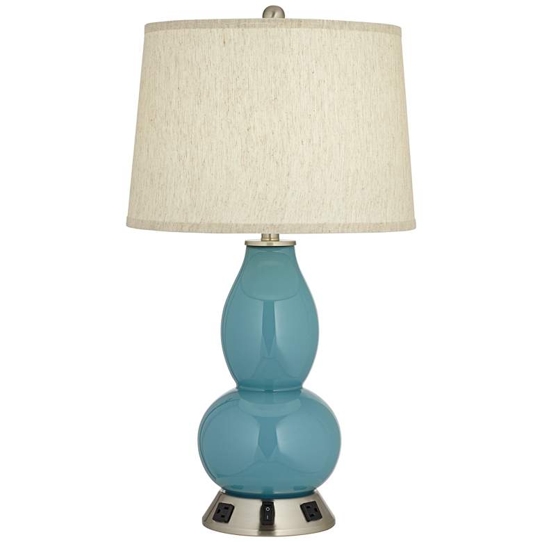 Image 1 9G795 - Fresh Water Blue Glass 1-Light Table Lamp