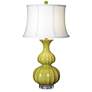 9H042 - Sweet Pea Green Table Lamp with Outlet