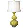 9H042 - Sweet Pea Green Table Lamp with Outlet