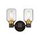 9H127 - Wall Sconce with 2 Seeded Glass Shades