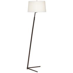 9H543 - Bronze Finish Biped Angled Stand Metal Floor Lamp