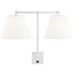 9H553 - 22&quot;H Direct Wire Double Wall Lamp in Chrome