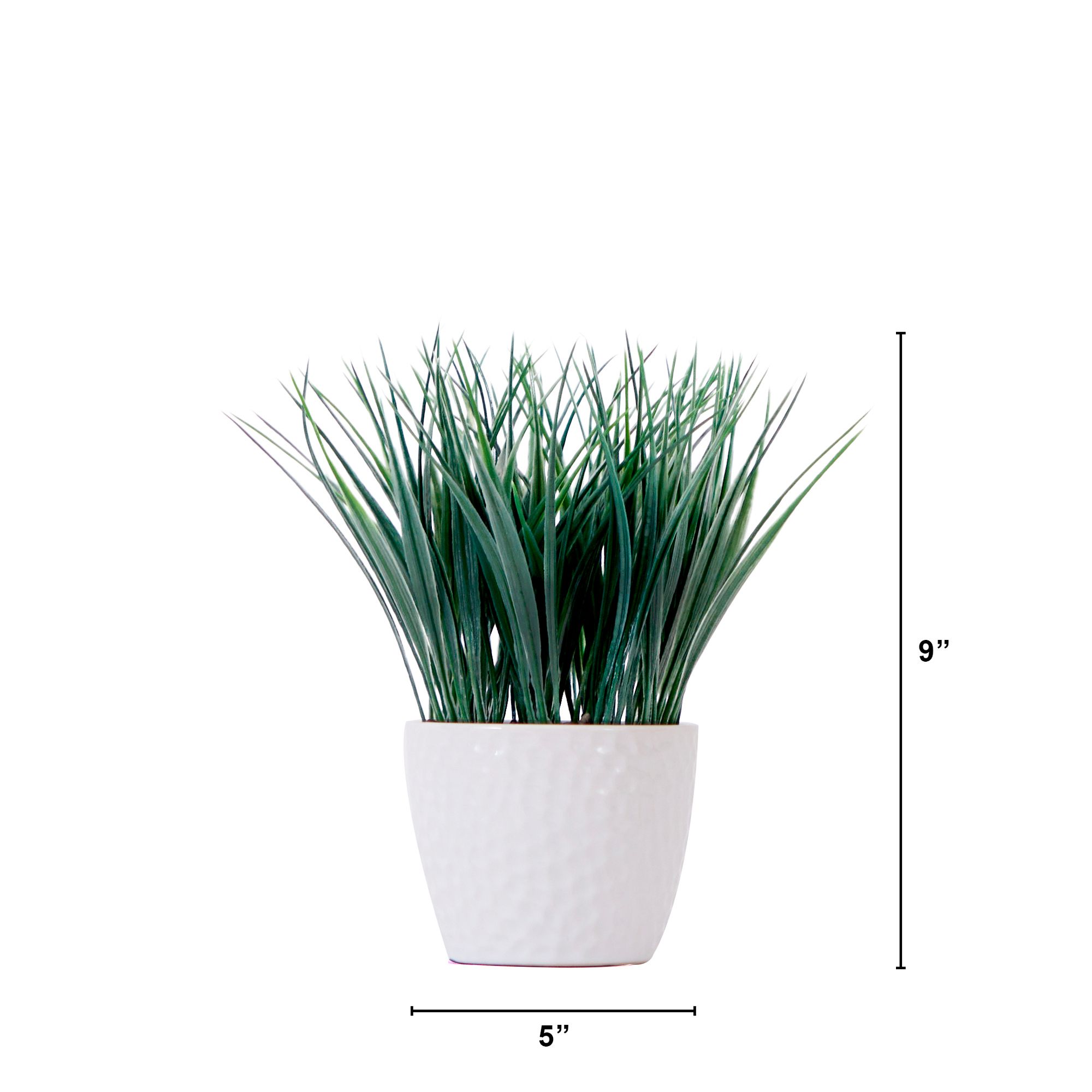 Image 3 9in. Artificial Grass Plant with Decorative Planter more views