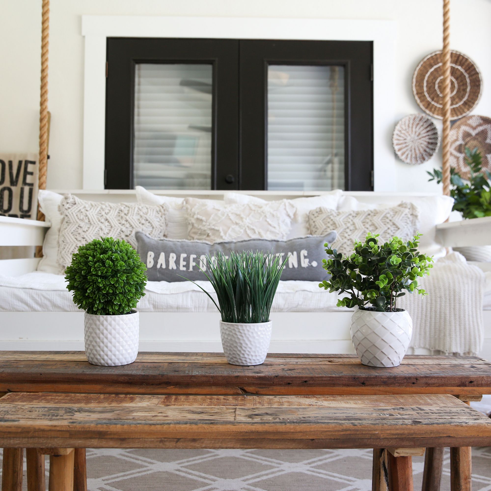 Image 5 9in. Artificial Grass Plant with Decorative Planter more views