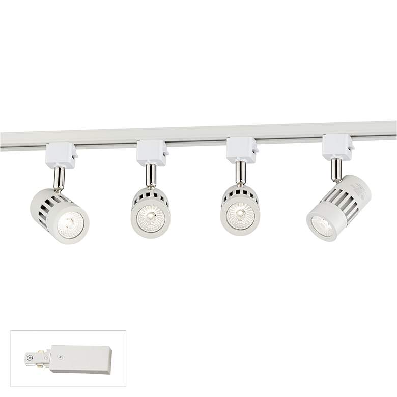 Image 1 9M124 - 4 feet White LED Track Light with 4 Heads