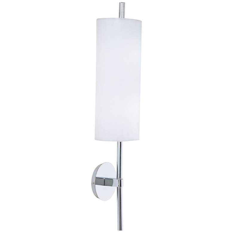 Image 1 9P770 - Frosted White Oval Wall Sconce Chrome