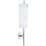 9P770 - Frosted White Oval Wall Sconce Chrome