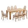 9pc Rockaway 70.86 Dining Set in Nature with 8 Paragon 1.0 Dining Chairs