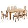 9pc Rockaway 70.86 Dining Set in Nature with 8 Paragon 1.0 Dining Chairs
