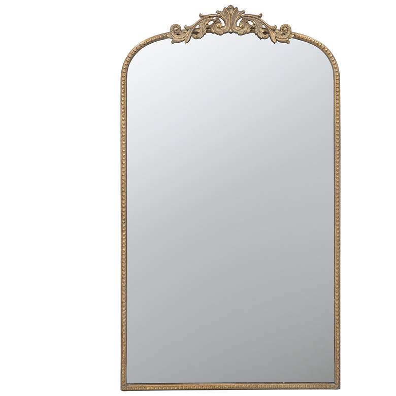 Image 1 A & B Home 41 3/4" x 24" Arch Top Gold Baroque Wall Mirror