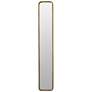 A and B Home 47" x 8" Rounded Corner Rectangular Gold Wall Mirror