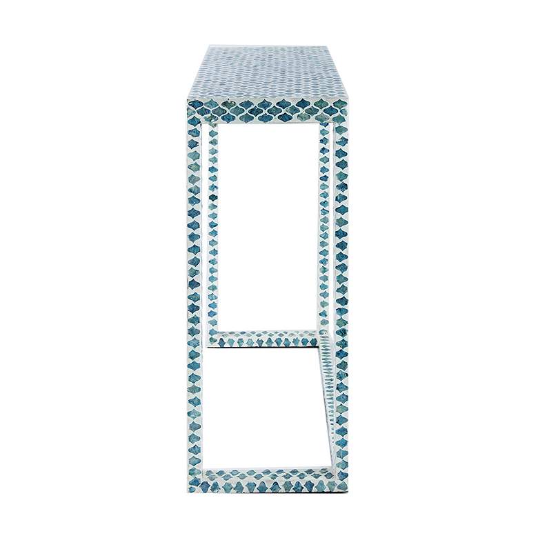 Image 4 A&B Home Blue Capiz Inlay Console Table 35.5x12x31" more views