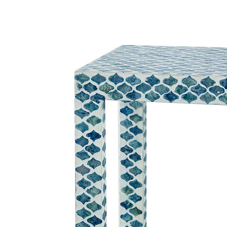 Image 7 A&B Home Blue Capiz Inlay Console Table 35.5x12x31" more views