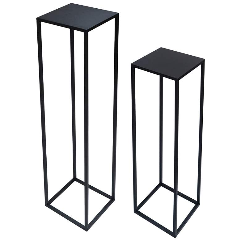 Image 1 A&B Home Plant Stands Set of 2 Black