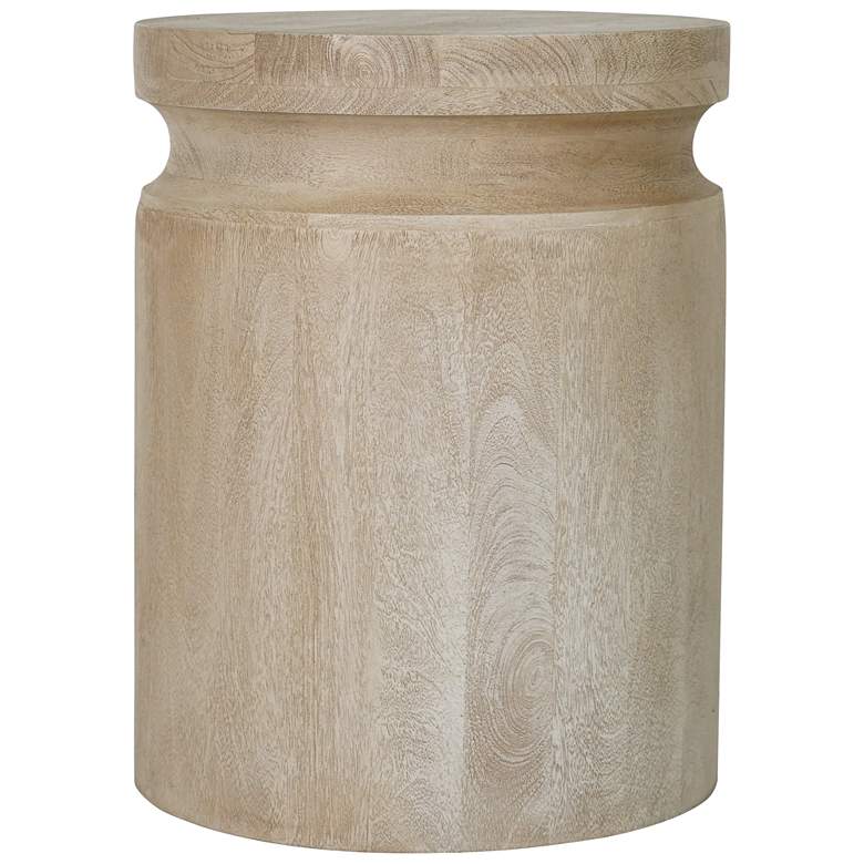 Image 1 A&B Home Wooden Cylinder Side Table