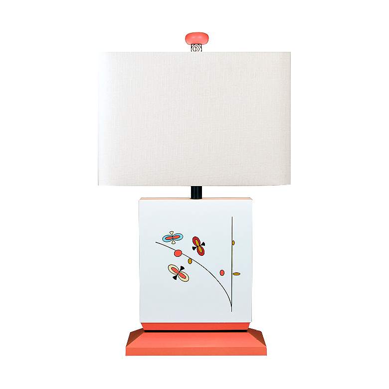 Image 1 A Child's Garden Butterfly White Table Lamp