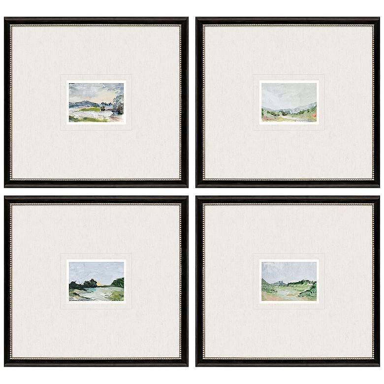 Image 1 A Glimpse Outside 23"W x 21"H Framed Art Set of 4
